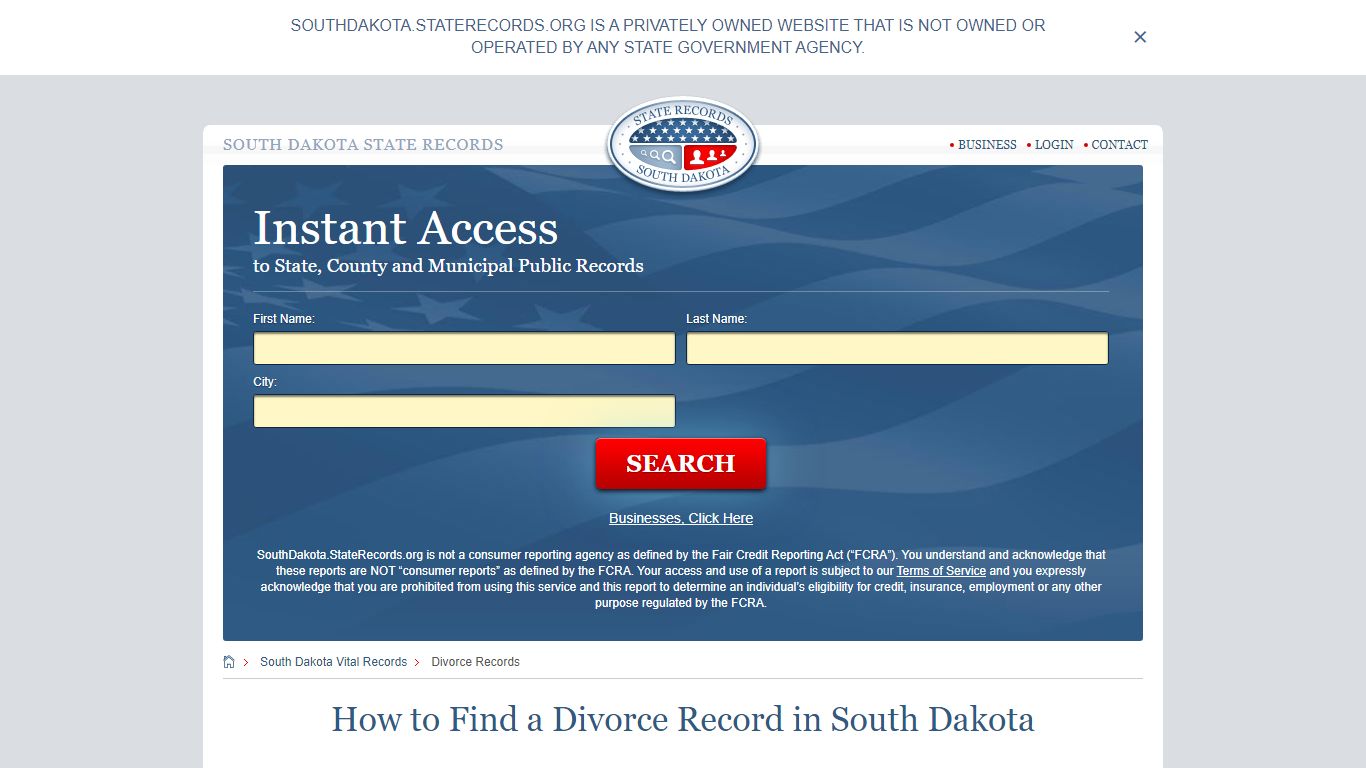 How to Find a Divorce Record in South Dakota